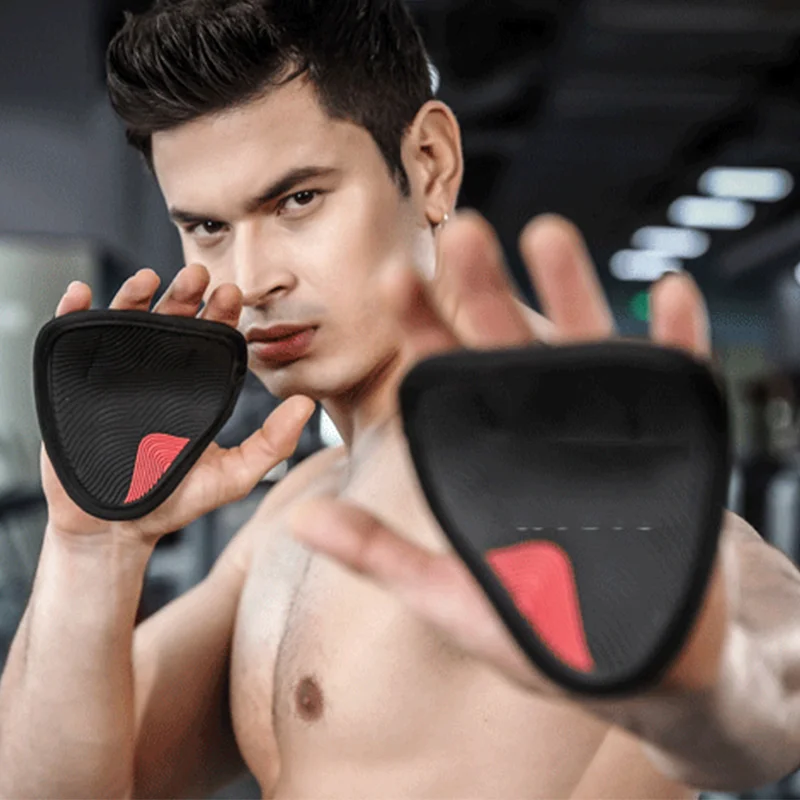 Half Finger Lifting Palm Dumbbell Grips Pads Anti Skid Weight Cross Training Gloves Gym Fitness Sports For Hand Protector