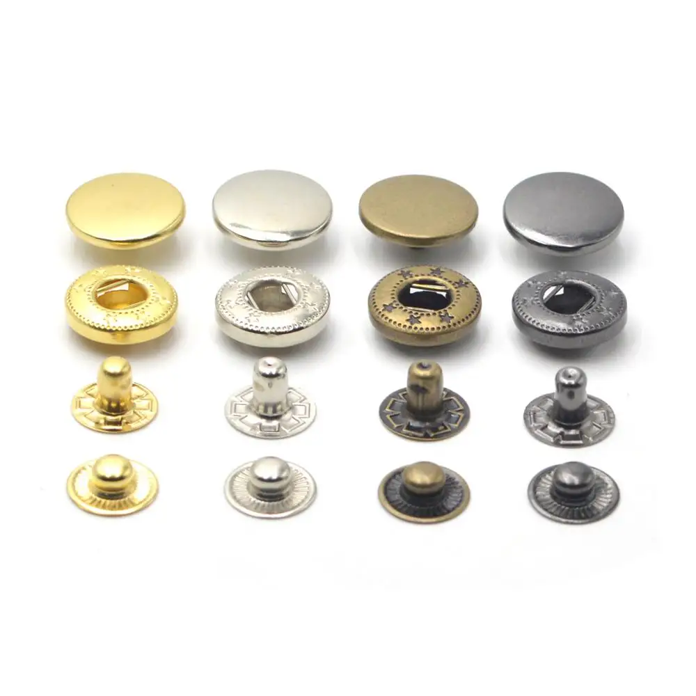 Kalaso  #655 #633 #831 30sets High Quality Brass Material Press Studs Sewing Snap Buttons Fasteners Leather Craft Clothes Bags