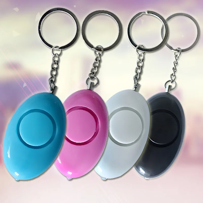 Mini Egg Shape Women Personal Safety LED Alarm Keyring Anti-Attack Security Protection Emergency Alarm Children School Alert