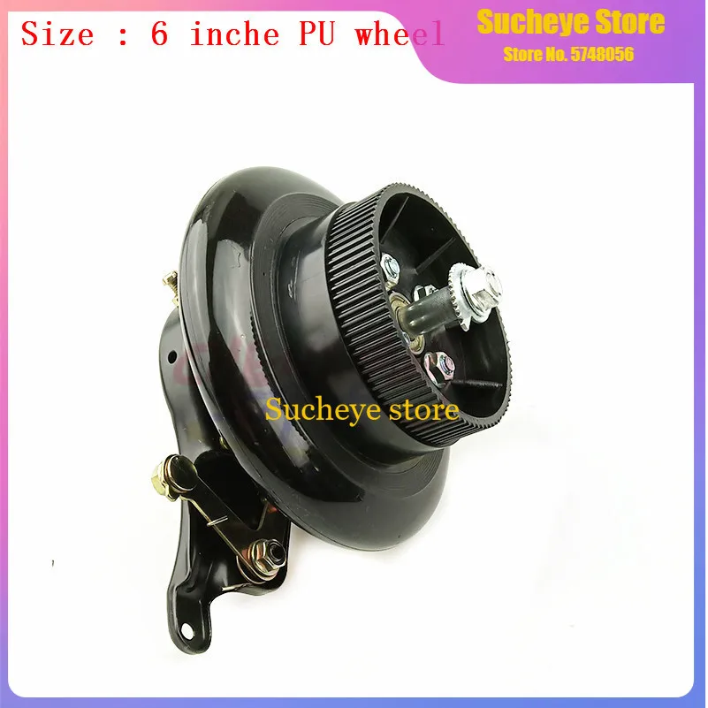 6 Inch 140mm Pu Solid Rear Wheel with Drum Brake Kit for Small Surf Electric Scooters  Wheels   x1 1/4