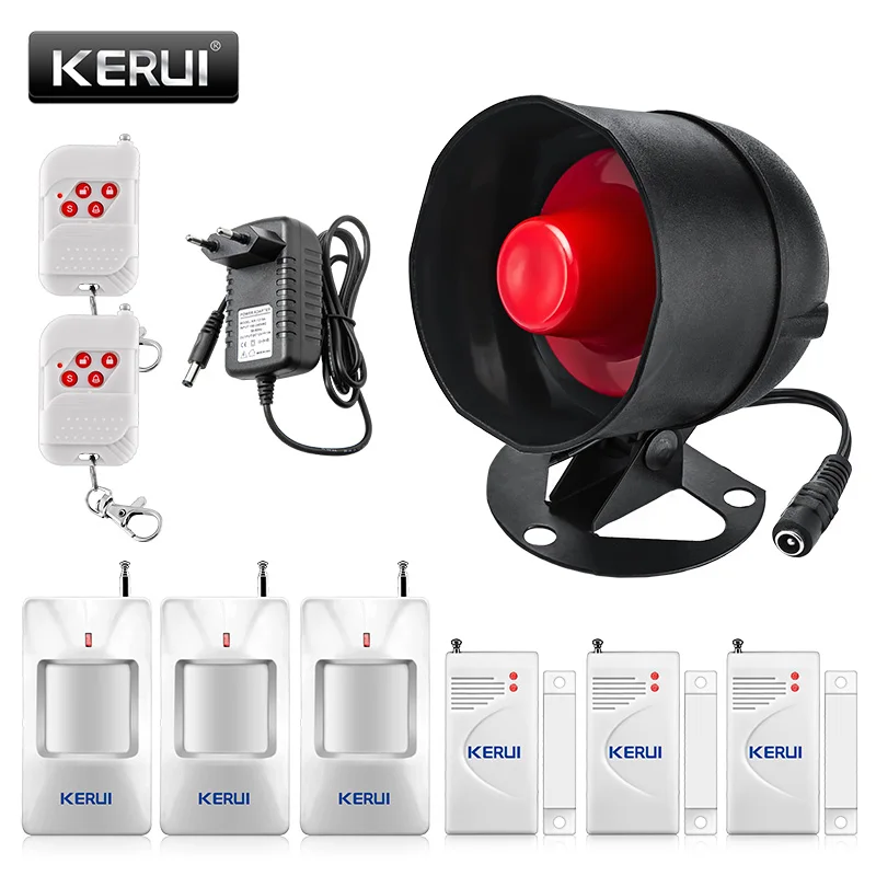 KERUI Wireless Home Security Burglar Alarm System Easy setting Simple Operate 120dB Loud Speaker Doorbell Emergency Function