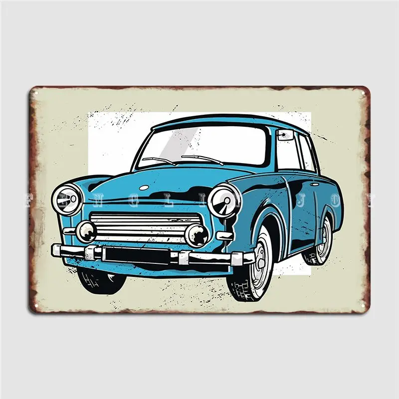 Trabant 601 Light Blue Metal Sign Club Party Club Bar Plaques Create Tin Sign Poster