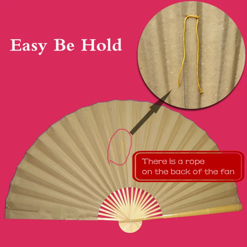 Large Red Decorative Fan Chinese Dragon and Phoenix Fans Classical Wall Mount Deractive Gift Fan Oversize Folding Cloth Fan - Image 3