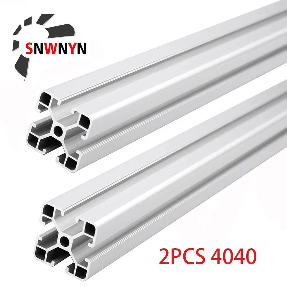 2PC 4040 Aluminum Profile European Standard Anodized Extrusion 100 300 600 800 2000mm Length Linear Rail For CNC 3D Printer