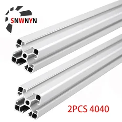 2PC 4040 Aluminum Profile European Standard Anodized Extrusion 100 300 600 800 2000mm Length Linear Rail For CNC 3D Printer