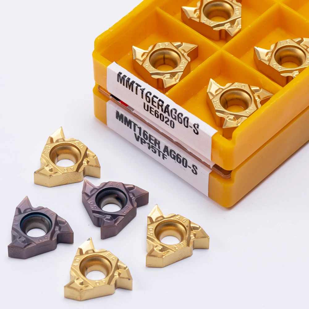 Фреза MMT16ER AG60 S UE6020 US735 VP15TF из твердого сплава, режущий инструмент для резки, MMT 16ER, ЧПУ резьбовой инструмент, 10 шт.