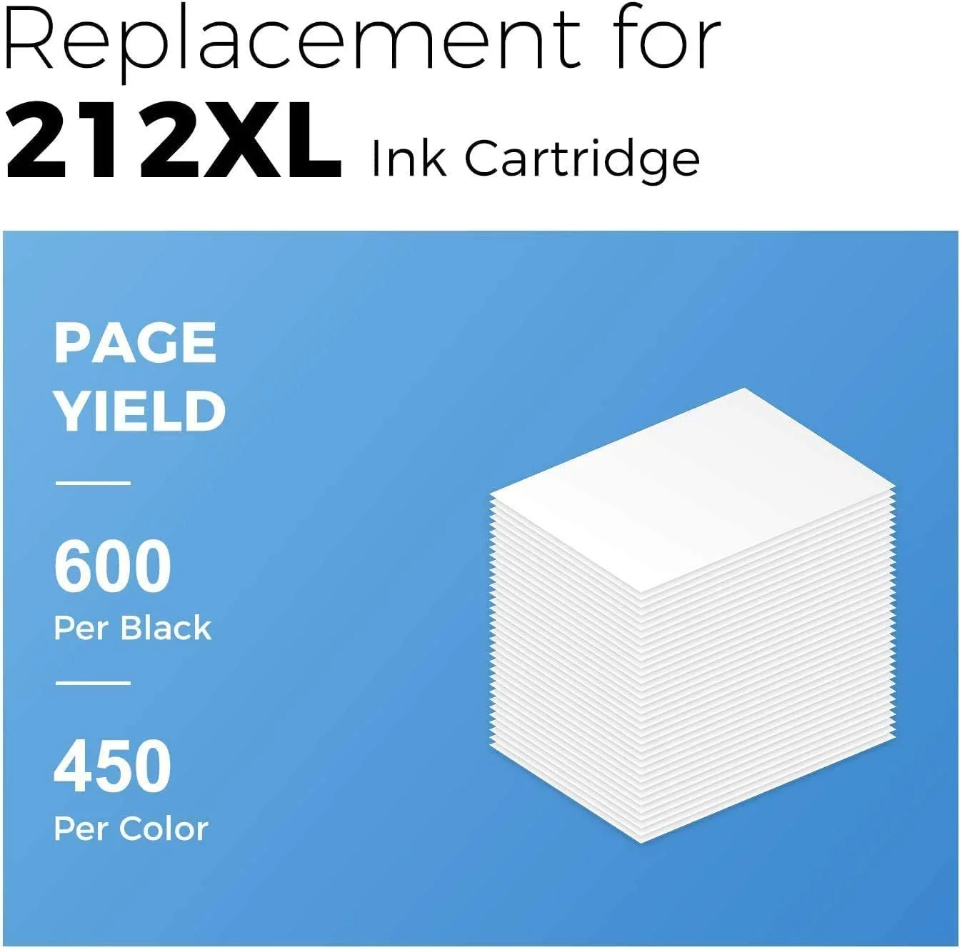 212 212XL Remanufactured Ink Cartridge for Epson T212XL T212 XL to Use with Expression XP-4100 XP-4105 Workforce WF-2830 WF-2850