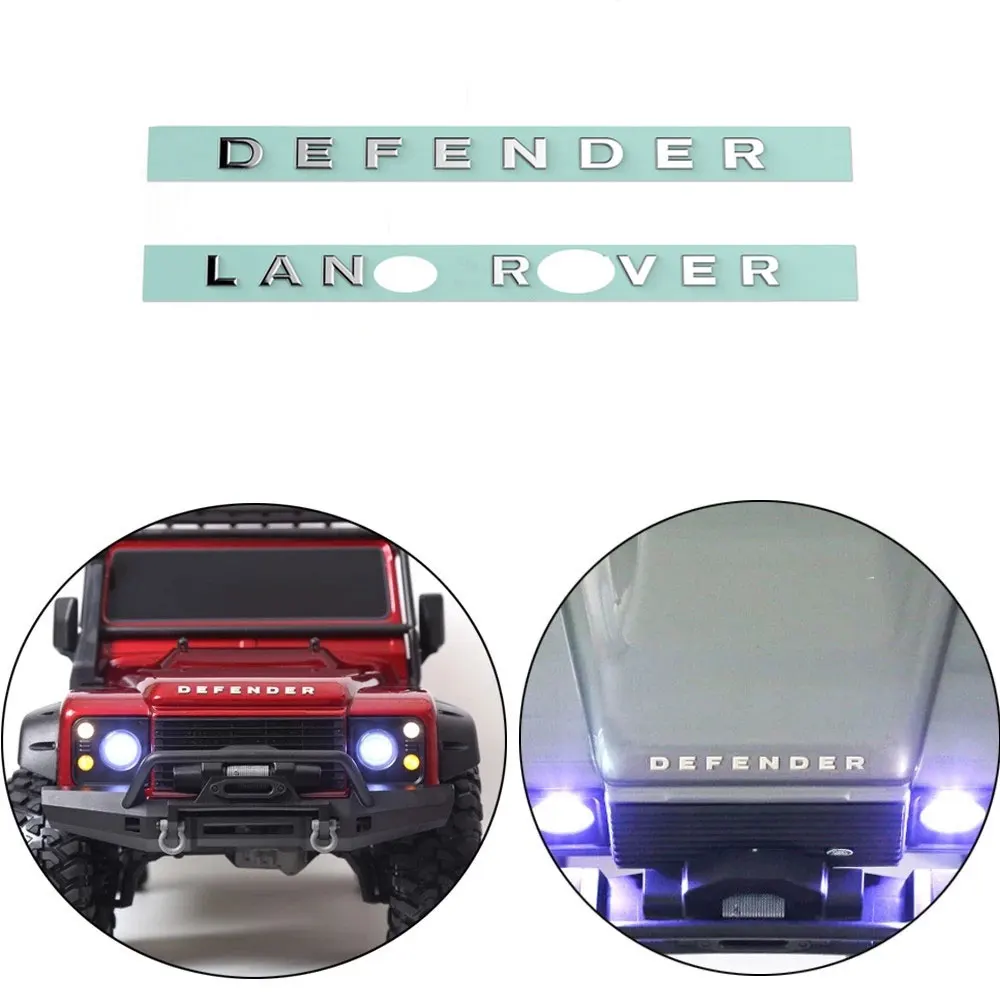 2 pièces TRX-4 RC voiture métal autocollant Logo autocollant étiquette pour 1/10 Rc inoler voiture MN TRtage RCversiD90 D110 mise à niveau partie