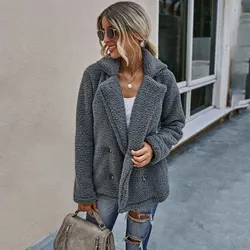 2021 Autumn Winter Teddy Coat Women Faux Fur Coat Female Oversized Teddy Jacket Ladies Outerwear Overcoat Thick Warm Plush Coats