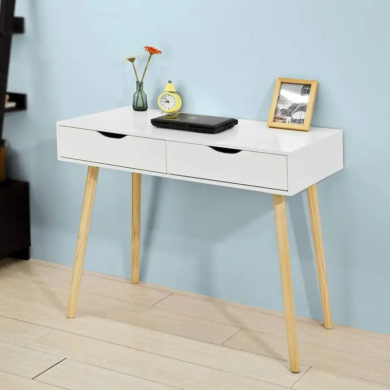 

White Wooden Simple Household Furniture Office Furniture Notebook Office Desk Student Study Table Non-slip Childen Desk New