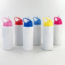 600ML Blank Bottle with Straw for Sublimation Print