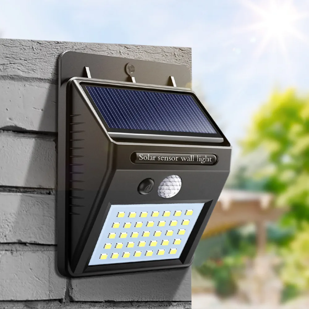 Solar Power LED Night Light PIR Motion Sensor Light Outside Wall Lamp Garden Night Lamp Waterproof Garden Yard Pathway Lighting