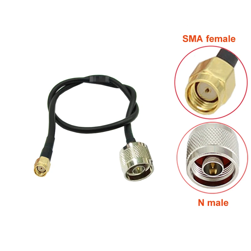 

N to SMA female N male to RPSMA-J Jumper Jack RF Coaxial adapter Connector Coax Cable Extension Cord assembly SYV50-3 RG58