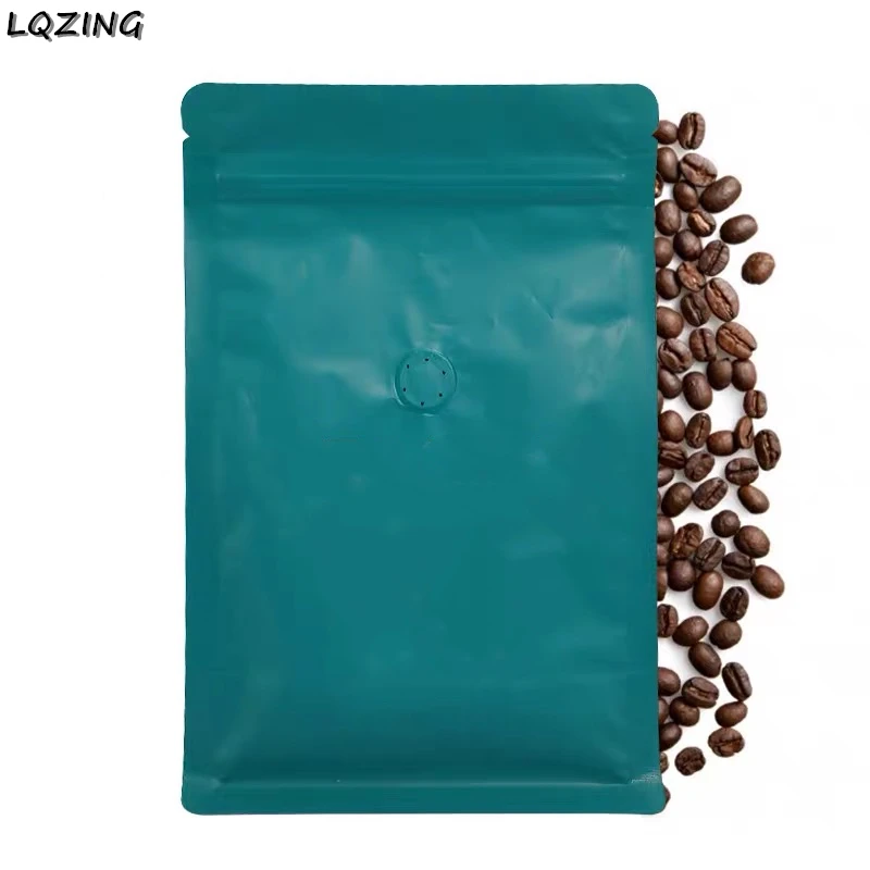 New 1/2Pound Coffee Bean Smell Proof Bag Packaging Reusable Foil Tea Powder Pouches with Valve Stand Up Zipper Lock Baggies Pack