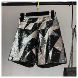 Han Edition Personality Splicing Fashion Ladies Shorts Short Women Trousers Bootie High Waist Shorts Pants for Women