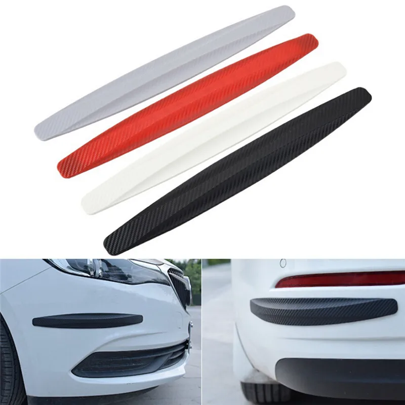 1Pair 40.7 x 5.2cm Car Bumper Protector Corner Guard Anti-Scratch Strips Sticker Protection Body Protector Rubber Sticker