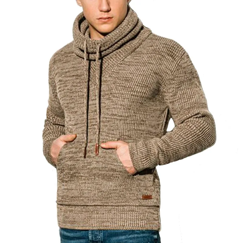 

Men's Autumn Winter Sweaters Casual Solid Turtleneck Men Pullovers Long Sleeve Knitted Sweater Jumpers 4XL Oversized Sweater Men