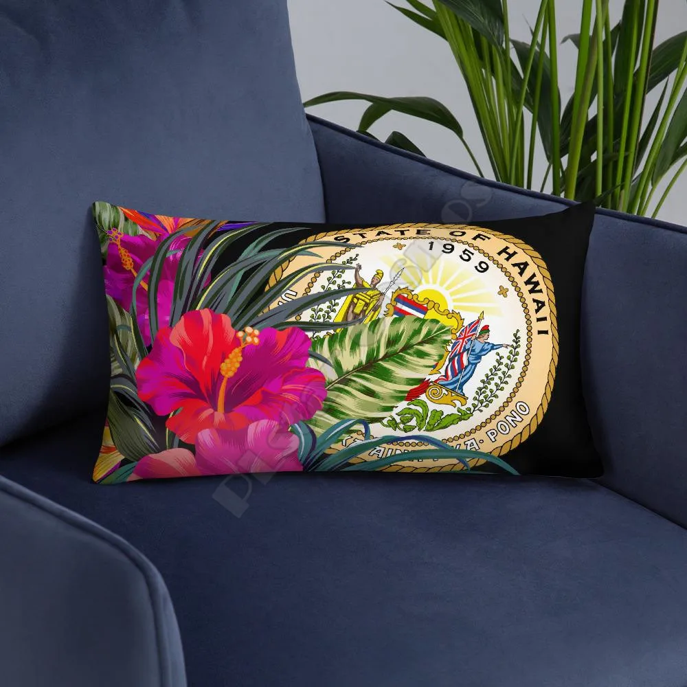 Hawaii Polynesian Basic Pillow Tropical Bouquet Hibiscus Pillowcases Throw Pillow Cover Home Decoration