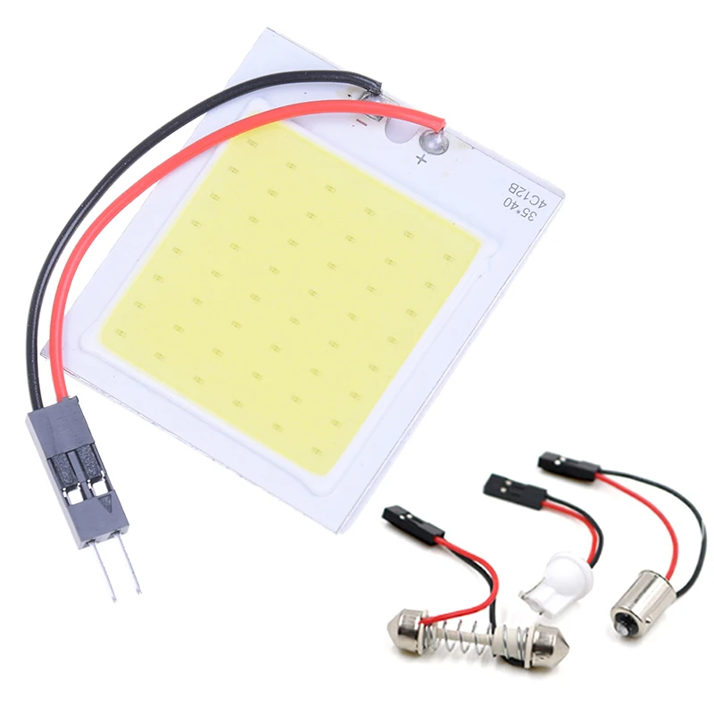 

48 Smd Cob Led 3w 12v White Light Car Interior Panel Lights Dome Lamp Bulb