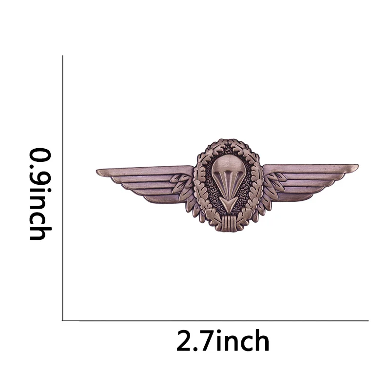 2021 German Parachutist Foreign Jump Wings badge brooch Paratrooper lapel pin Bronze view 3