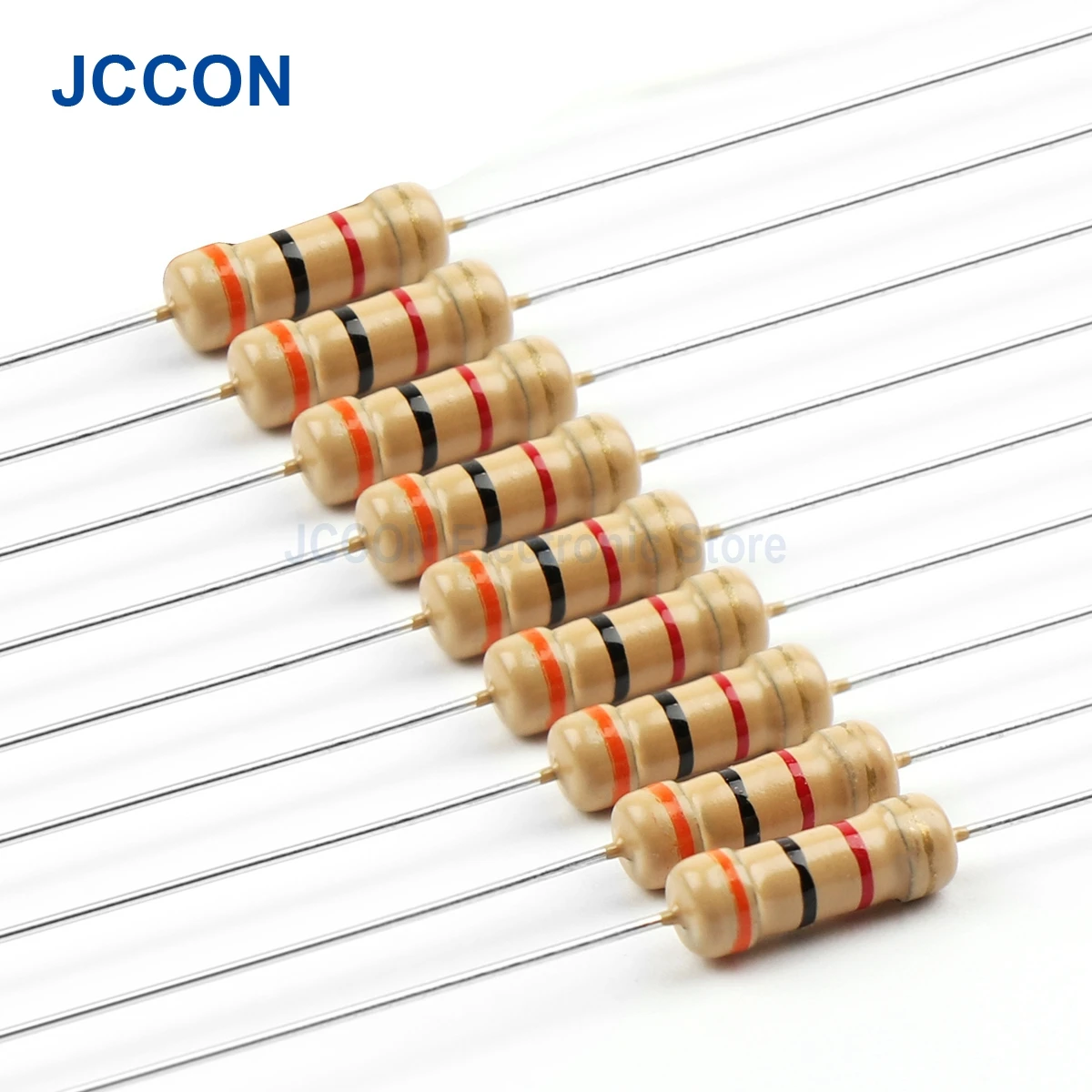 300Pcs 1W 1K~820K Carbon Film Resistor Assorted Kit 30Values x 10Pcs=300Pcs Sample Kit Color Ring Resistance