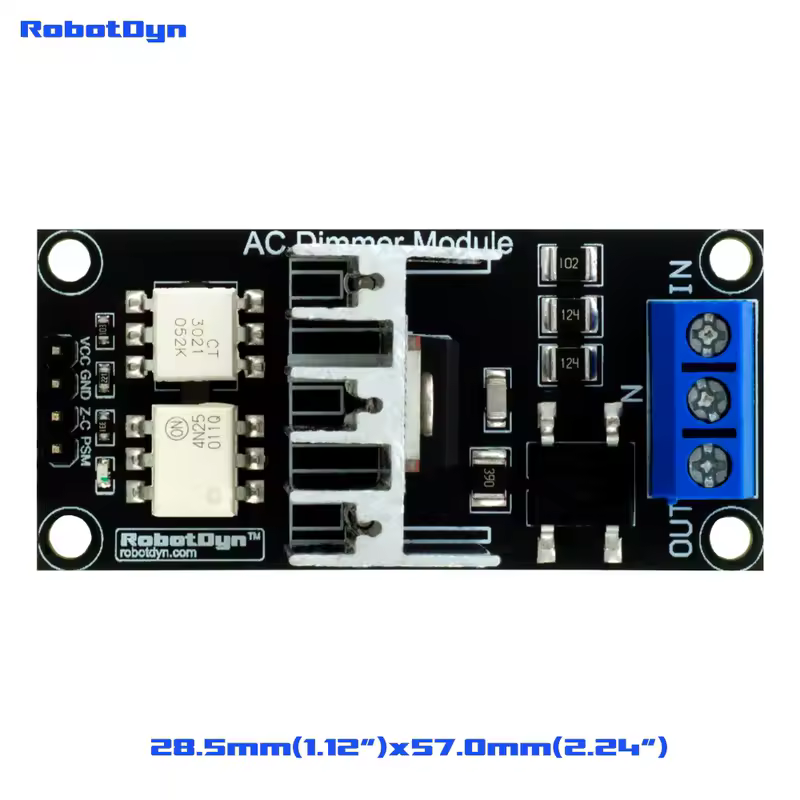 AC Light lamp dimming and motor Dimmer Module, 1 Channel, 3.3V/5V logic, AC 50/60hz, 220V/110V - 600V - Image 2
