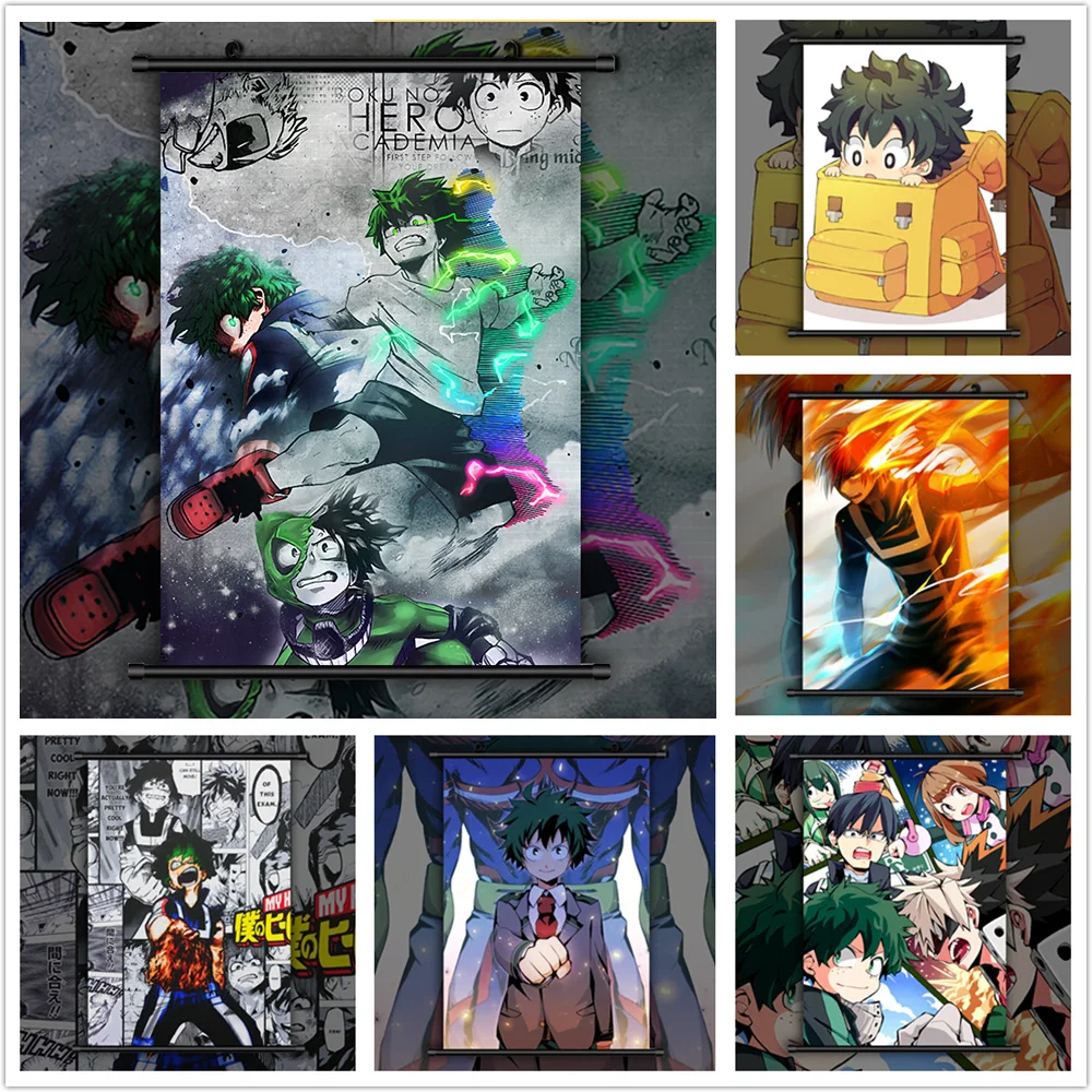 Canvas Painting Boku No My Hero Academia Midoriya Bakugou Shoto Anime Manga Wall Art Anime Poster Decoration Picture Home Decor