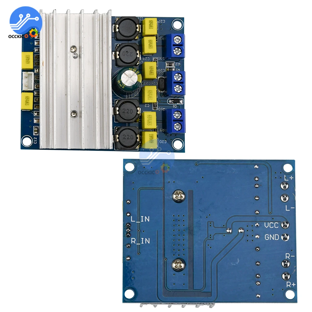 TDA7492 고출력 디지털 모듈 앰프 보드, 오디오 사운드 스피커 앰프 보드 트랜시버, 2x50W, 클래스 D