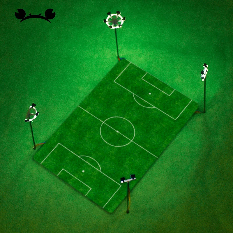 Miniaturowa lampa uliczna z oświetleniem w skali 1:87, LED, światła stadionowe HO, akcesoria do modeli kolejowych, dioramy budynkowej, ogrodu.