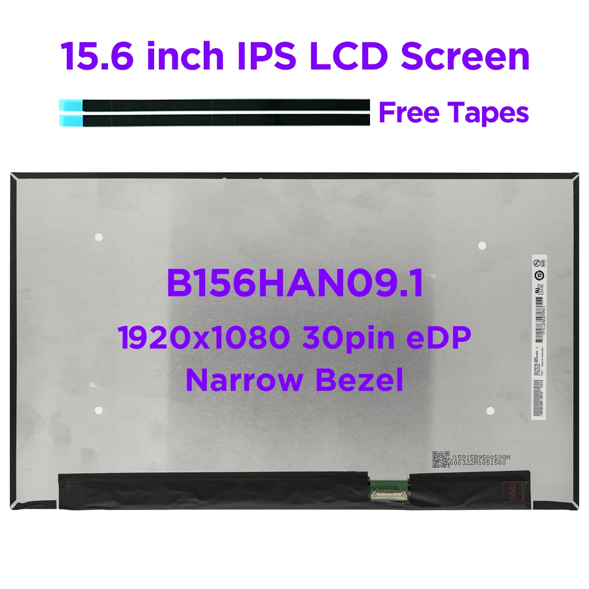 

15.6" IPS Laptop LCD Screen B156HAN09.1 100% sRGB 400 Nits LED Matrix IPS Display Panel Replacement FHD1920x1080 30pins eDP