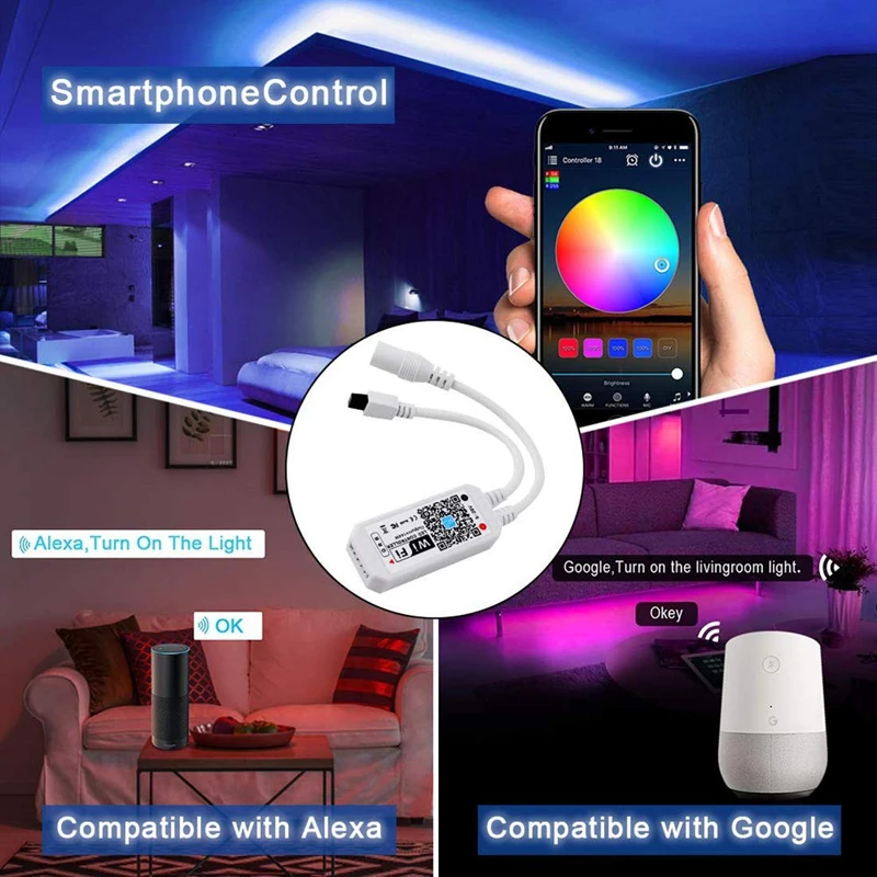 1-10PCS Magic Home WIFI LED Controller 5V 12V 24V RGBW RGBWW RGB+CCT Bluetooth 2.4G Touch For 5050 2835 WS2811 WS2812B Led Strip