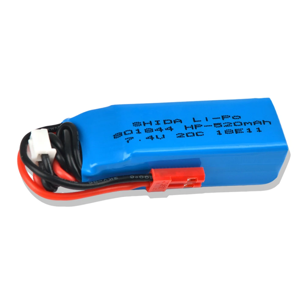 1 / 2 / 5pcs 7.4V 520mAh 20C Upgrade Lipo Battery 2S JST plug for WLtoys K969 K989 K999 P929 P939 RC Car