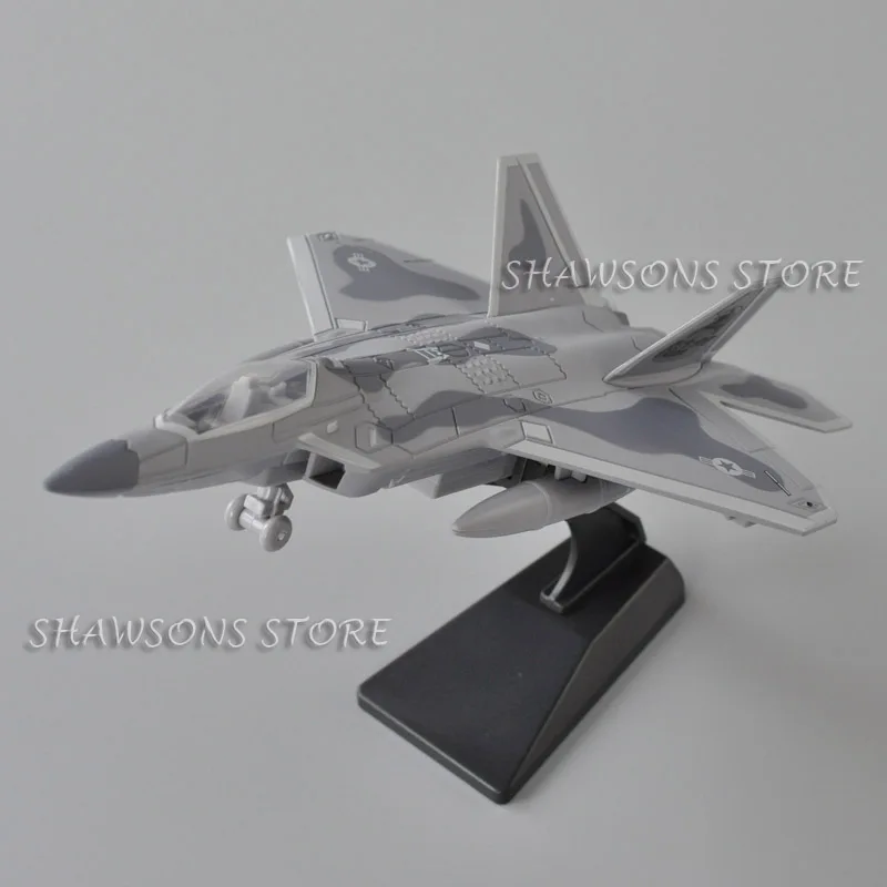 1:87 Scale Diecast Model Plane Toys US F-22 Raptor Jet Fighter Aircraft Miniature Replica Pull Back With Sound & Light