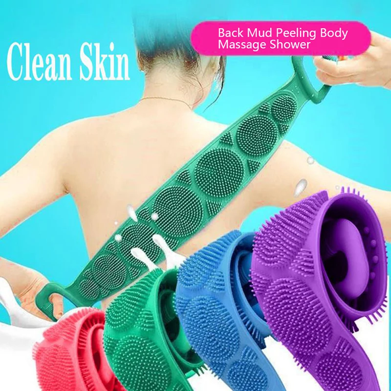 Magic Silicone Brushes Bath Towels Rubbing Back Mud Peeling Body Massage Shower Silicon Bath Scrubber Silicone Body Scrubber New