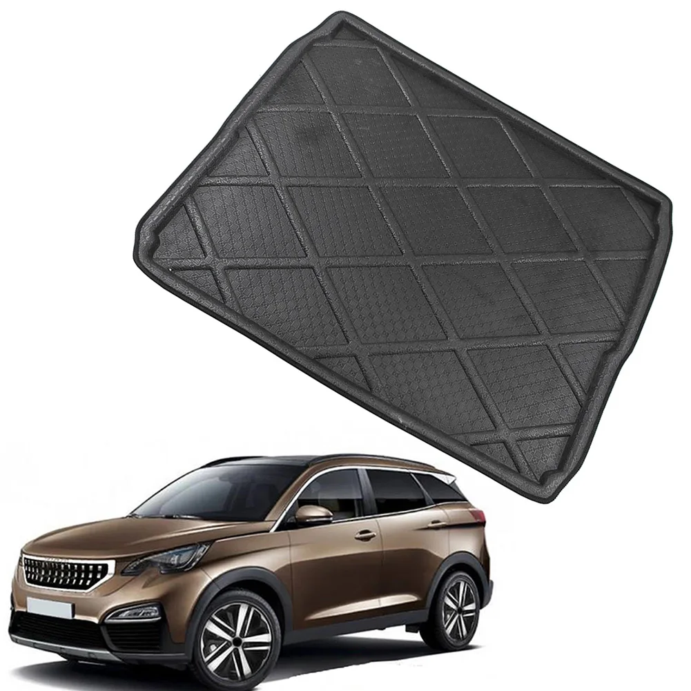 

For Peugeot 3008 2017 2018 Cargo Liner Boot Tray Rear Trunk Cover Matt Mat Floor Carpet Kick Pad Interior Car Accessories