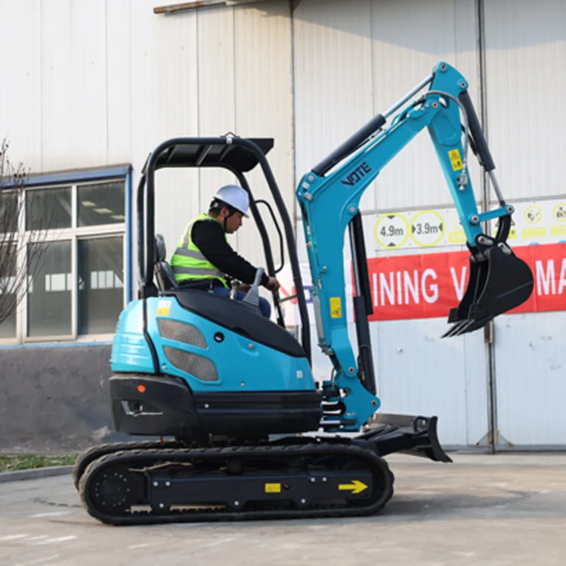 2ตัน3ตัน Mini Excavator Crawler Retractable Boom ด้านข้าง Swing ขนาดเล็ก Digger อุปกรณ์เสริม Cab