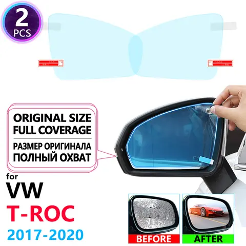 Full Cover Anti Fog Rainproof Film Rearview Mirror for Volkswagen VW T-Roc TRoc T Roc 2017 2018 2019 2020 Films Car Accessories