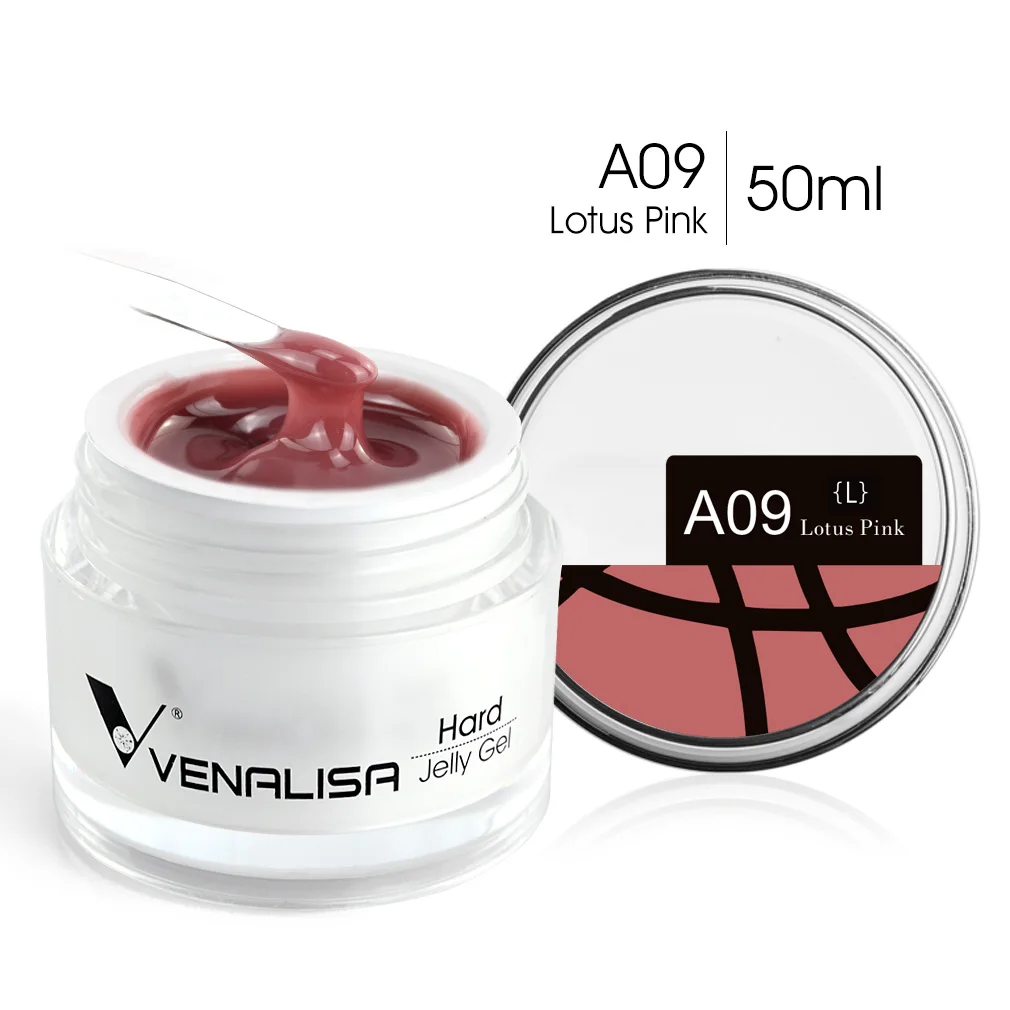 50ml TPO-freies Jelly Nagelverlängerungsgel Nagelaufbau-Gel French Nail Gum Venalisa Klares Natürliches Farbgel Abziehbares UV-Aufbaugel
