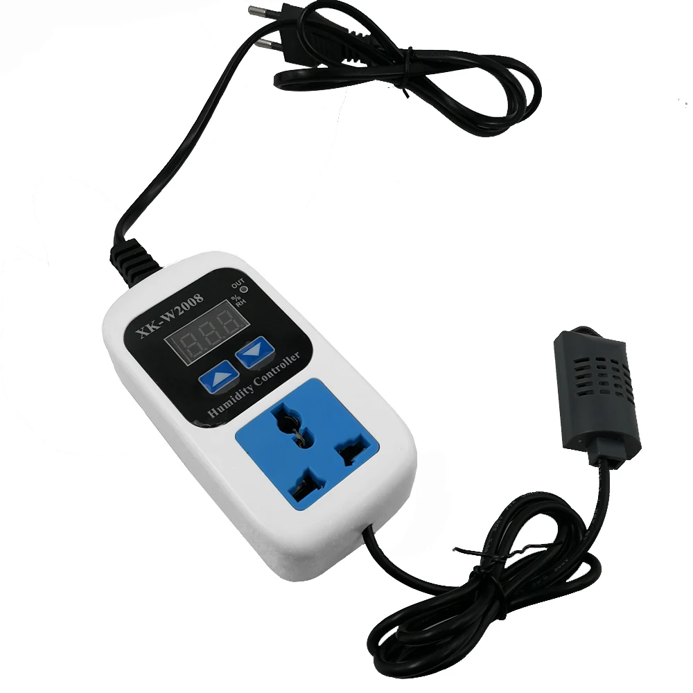 Controlador de umidade digital hygrostato interruptor de controle de umidade tomada de entrada ue plugue higrômetro t 110-220v0% ~ 99% hr