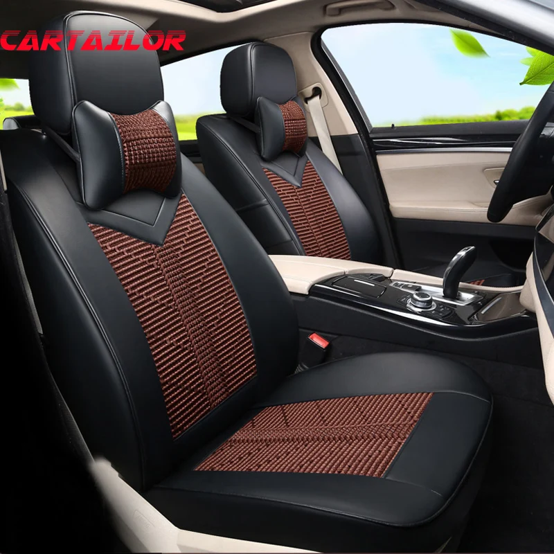 

CARTAILOR Cover Seat Car Accessories for Land Rover Evoque 2016 Car Seat Cover for Car Seats Ice Silk Seat Covers Car Styling