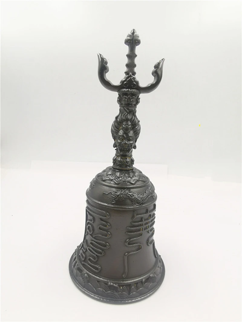 Taoist bronze Tianpeng emperor bell, black Xiangyun trigeminal bell, handmade Tianpeng bell, jiajiafa bell, brass Taoist supplie