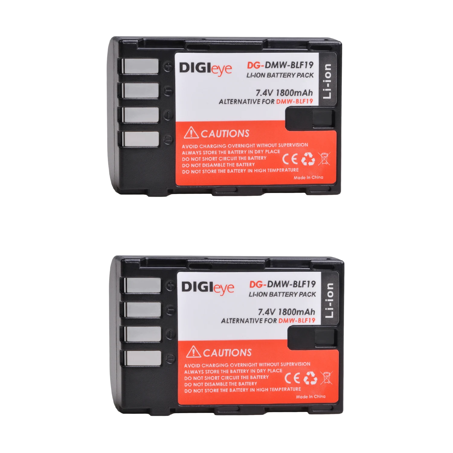 1800mAh DMW-BLF19 BLF19E BLF19PP Battery with Battery Box for Panasonic Lumix DC-G9 DMC-GH5 GH3 DMC-GH3H GH4 GH4H DC-GH5S