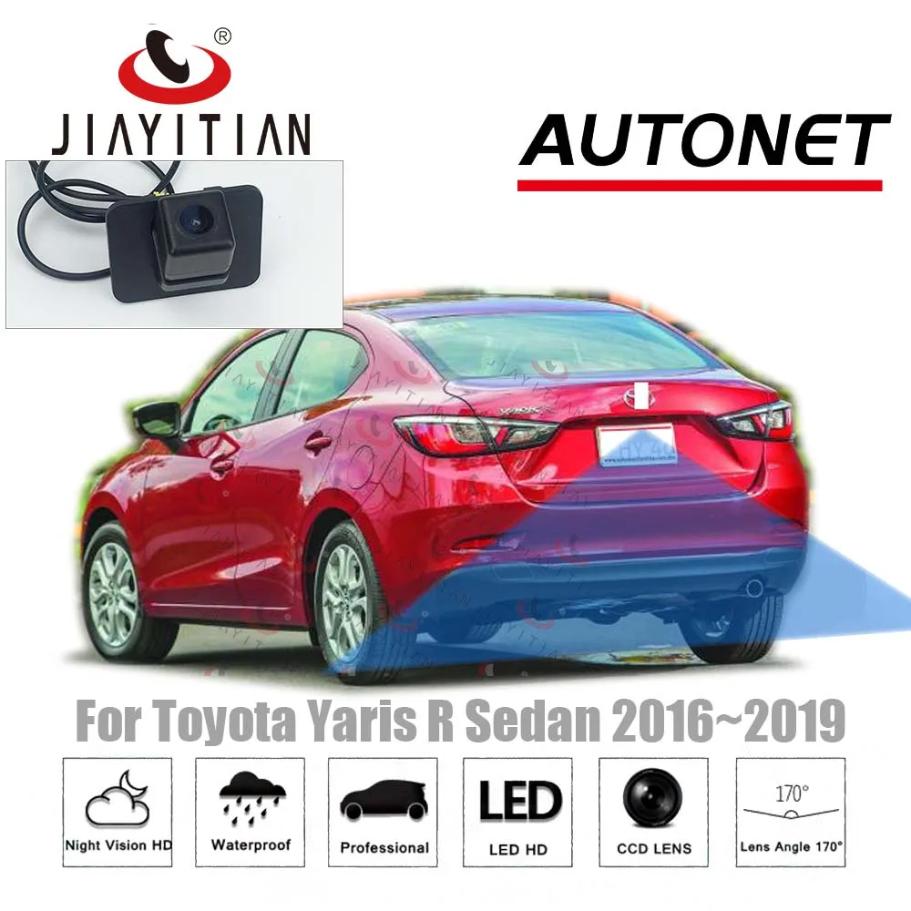 Jiayitianトヨタヤリスrセダンマツダ2デミオセダン2016〜2019工場出荷時の画面アダプタケーブルリアビューカメラ/キット