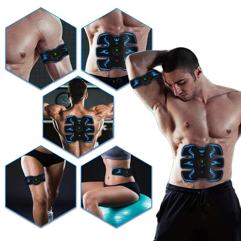 Estimulador muscular para abdominales, entrenador EMS inalámbrico para piernas, brazos y vientre, simuladores eléctricos, prensa de masaje,