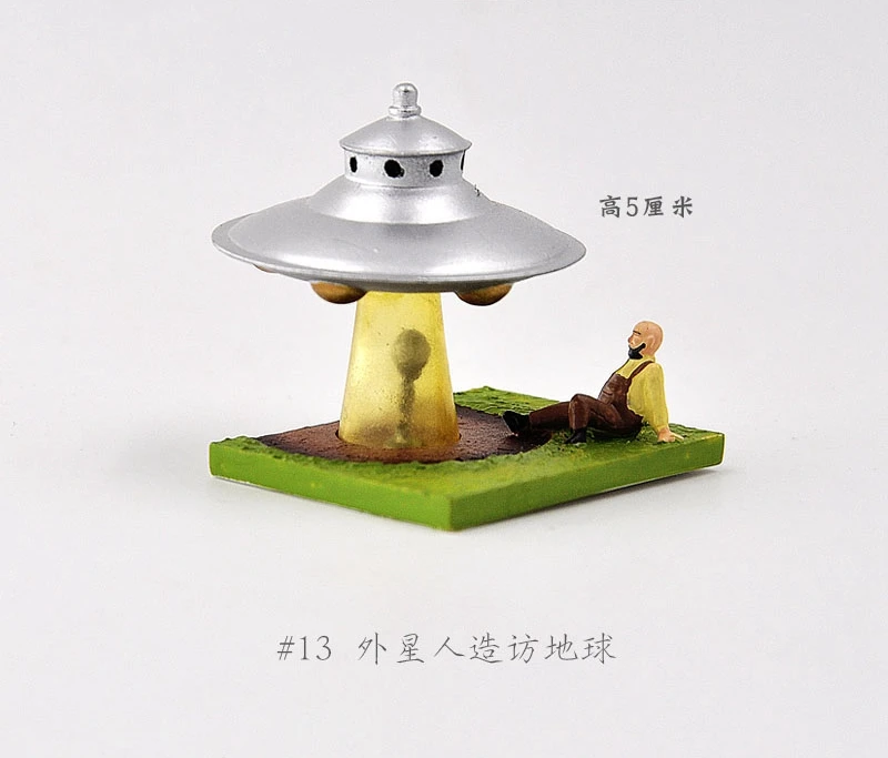 

mini pvc figure model alien visiting earth weijue
