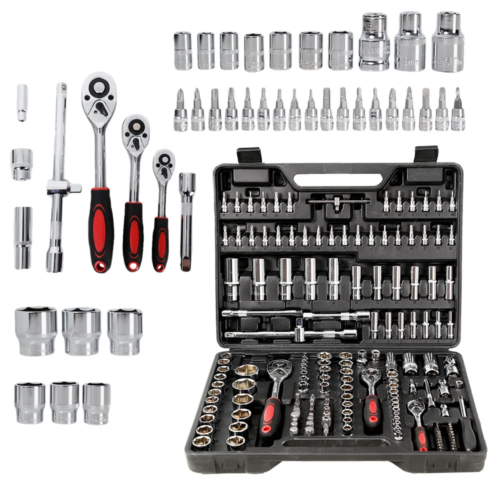 

MACTANT 171 pcs Ratchet Socket Wrench 1/4 Drive Ratchet Spanner Hex Bit Socket Kit Car Auto Repair Tools Spanner Screwdriver Set