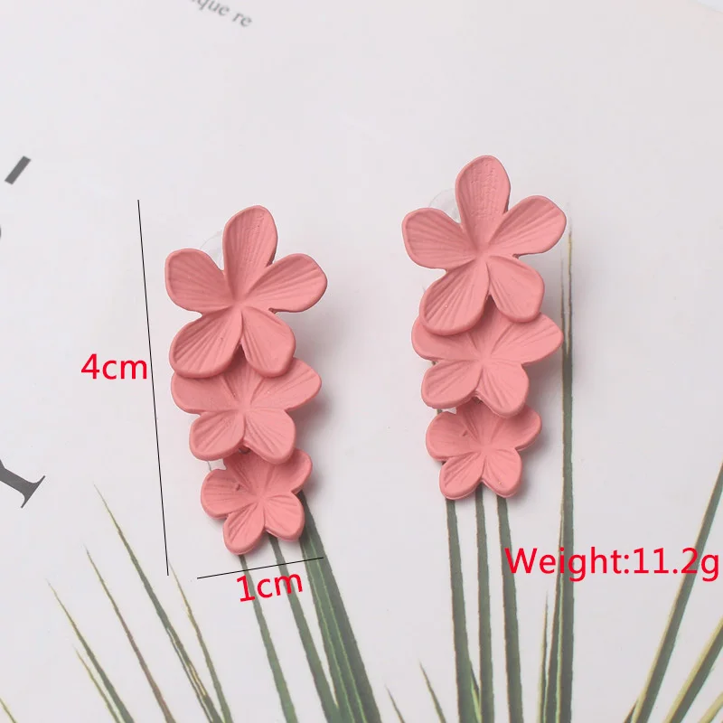 Rosa Farbe Baumeln Ohrringe für Frauen Koreanische Mode Blume Lange Hängende Ohrringe Schmetterling Herz Anhänger Twist Drop Ohrringe – Detail 5