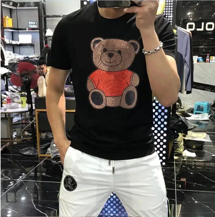 2021 new  t shirts man and women  Hot drill  t shirt men/women tshirt High quality t-shirt Casual O-neck tops