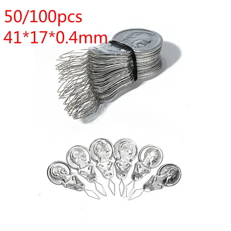 Needle Threaders 50Pcs/100Pcs Hot Sliver Bow Wire Needle Threader Hand Machine Sewing Stitch Insertion Tool