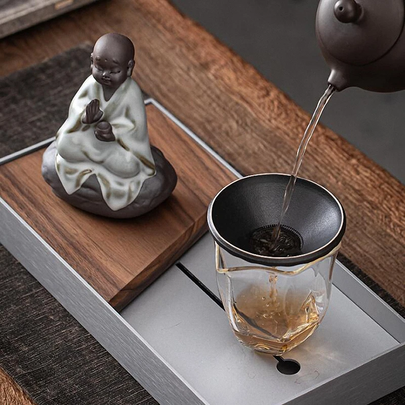 PINNY Little Zen Master Ceramics Tea Strainers Tea Ceremony Ornaments Monk Figurine Home Decoration Accessories Modern